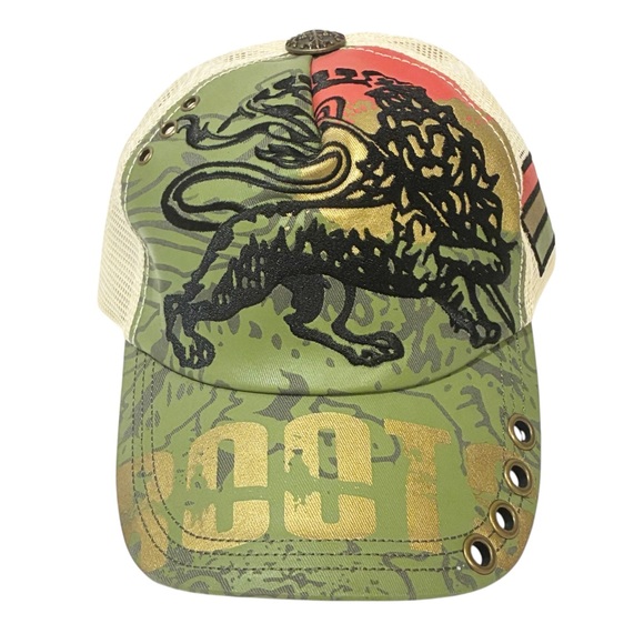 Rebel Spirit Hat Royal Lion Emb Roots Bill Double Snap back Rare Style - Picture 1 of 4